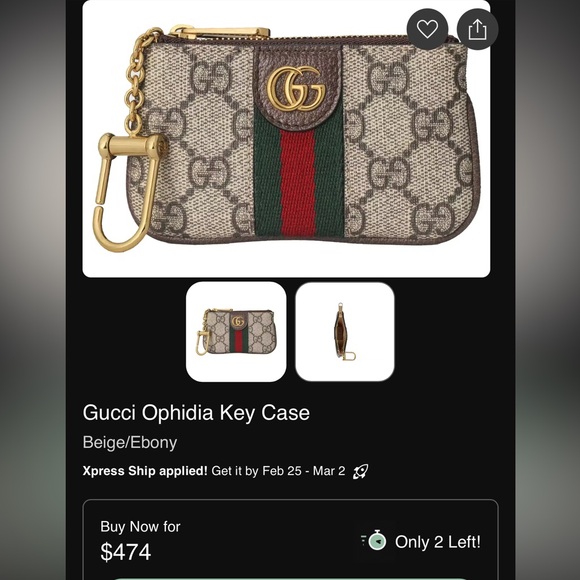 Gucci Ophidia GG Supreme Key Pouch - Picture 11 of 11